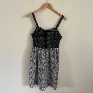 NWOT Lottie & Holly Polka Dot Mini Dress Black and Cream Size Medium